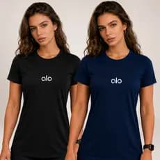 KIT 2 Camiseta Feminina  Blusa Dry Fit AcademiaTreino Ciclismo Corrida Esporte