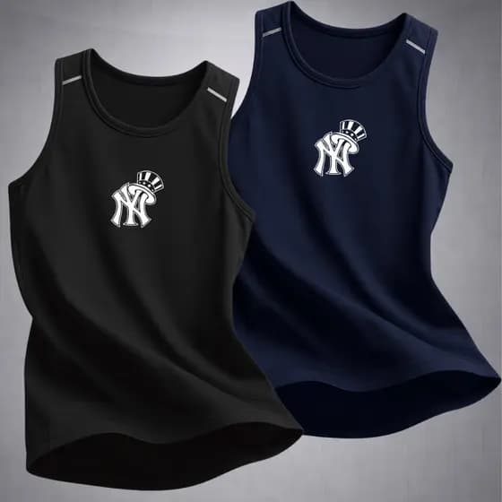 Kit 2 Camisetas Regata Masculina Regata New York Adulto Esportiva Academia Treino