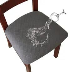 Jacquard Capa De Cadeira De Jantar Removível À Prova D'água Cobertura Com Corda Fixa Spandex Almofada De Assento Para Cadeiras De Cozinha Protetor De Móveis