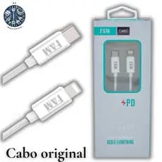 Cabo de Carregador FAM Usb Tipo C Para Lightning Original