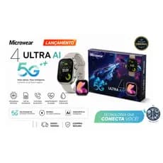 Smartwatch Microwear 4 Ultra AI 5G+ Tela Grande NFC ChatGPT Lançamento 2026