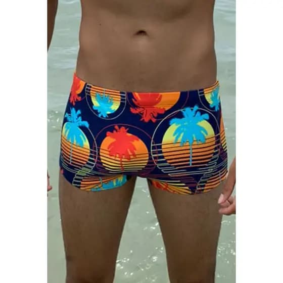 Sunga Boxer Masculina Adulto Estampada. Moda Praia Masculina.