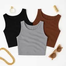 Kit 3 Cropped Fitness Feminino | Top Suplex Confortável e Estiloso