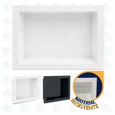 Nicho Para Banheiro e Cozinha Embutir 30X40 Polipropileno Suporte Organizador Original Metasul