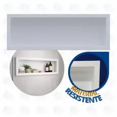 Nicho de Parede Embutir 30x90 Banheiro Acabamento Gloss Plástico de Engenharia Metasul