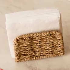 Porta Guardanapos Suporte em Sisal Wolff Fibra Natural Mesa Posta 12x6x8cm