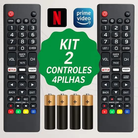 Kit Controle Remoto Tv Smart L G 7045/8035