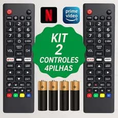 KIT 02 Controle Remoto Compatível para TV LG Smart 4K LED LCD 24 32 40 43 50 55 65 Polegadas