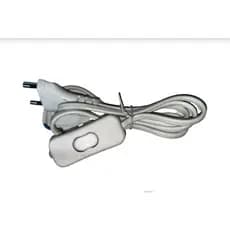 Kit 30 Rabicho/cordão De Abajur 1,20 mts com interruptor fio PP