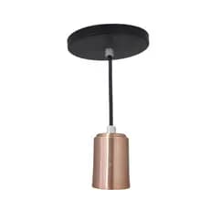 Pendente Copinho Moderno Preto com Cobre DJ Light