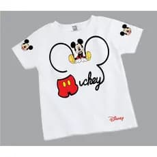 Camiseta Disney Mickey Mouse Estampa Divertida – Unissex / Infantil / Adulto