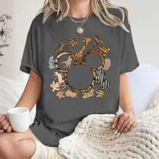 [Camiseta Premium Algodão Puro]LA Plus Camisa geek divertida estampada com o Castelo do Disneyland, unissex feminina#99