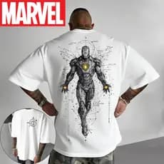 Camiseta Basica Homem De Ferro Hero Marvel Tony Stark Anime Gym Unissex