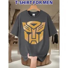 OFERTA A T-shirt de Manga Curta com o Tema "Autobots" da Série Transformers é Elegante e Prática, Perfeita para o Uso Di