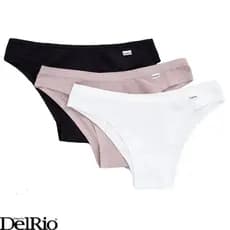 Kit com 3 Calcinhas Biquiní Cotton DelRio