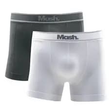 Kit 2 Cuecas Boxer Mash Adulto Microfibra Cós Texturizado Sem Costura