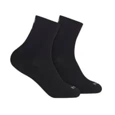 Kit 2 Pares Meias Cano Logo Pretas Esportivas Hoahi Sport Adulto Masculinas Algodão