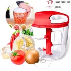Processador de Alimentos Manual Grande 900ml 5 Lâminas
