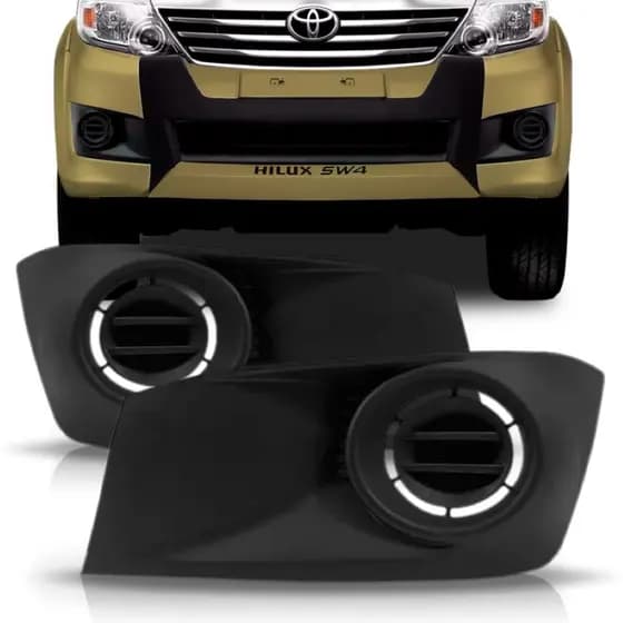 PAR MOLDURA MILHA AUXILIAR HILUX SW4 2012 A 2016 S/FURO MILHA
