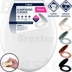 Assento Sanitário Almofadado Qualidade Oval Clássico Original Tampa Vaso Deca Celite Icasa Universal
