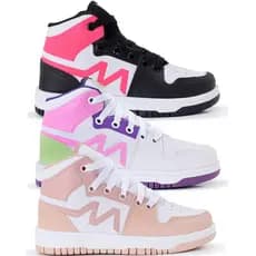 Kit Tênis Infantil Casual Feminino Botinha Menina Escolar High