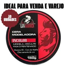 30 Un Cera Incolor p/penteado 150g - LGN Barber (uso masculino)