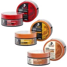 3 Cera Capilar Consistente incolor, matte e caramelo 150g - LGN Barber