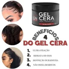 Gel Cera Para Penteado 300g LGN – Alta Fixação, Zero Resíduo, Brilho na Medida