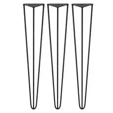 3 Pés Para Móveis 50cm De Ferro Rack Puff Mesinha Banco