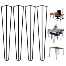 Kit 4 Pés De Ferro Para Mesa Industrial Hairpin Legs 75cm