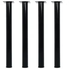 Kit 4 Pé 75cm Mesa Tubo Redondo Hairpin Legs Preto Reforçados