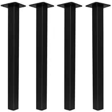 Kit 4 Pé Industrial Cannes Slim 70cm Preto Mesa De Esudos Escrivaninha
