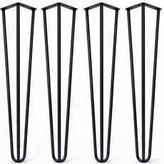 4 Unidades Pés de Ferro Para Mesa Hairpin Legs 80cm 7mm