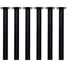 Kit 6 Pés de Mesa 75cm Tubular Ferro Resistente Práticos