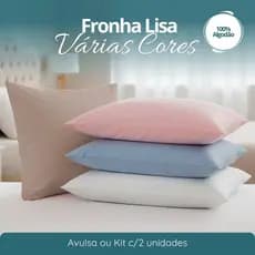Kit Fronha Lisa Avulsa 100% Algodão Vivaldi - Kit ou Unidade - Várias Cores