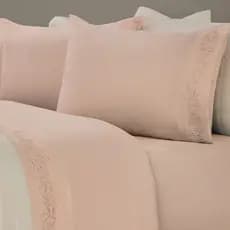 Jogo de Cama 4 Peças Bordado Inglês Casal Queen King Toque Macio Várias Cores