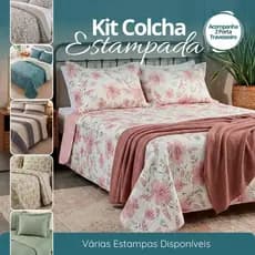 Kit Colcha Cobre Leito Casal Queen King Dupla Face 3 Peças