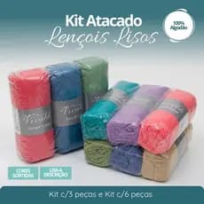 Kit Atacado 3 Lençóis de Elástico Malha 100% Algodão Vivaldi