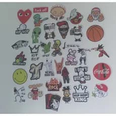 Conjunto  65 adesivos sortidos