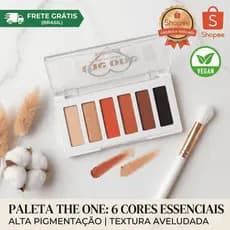 Paleta de Sombras The One Vegana  Luv Beauty 6 Cores Alta Pigmentação Original