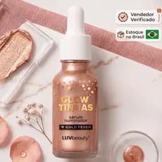 Sérum Iluminador Facial Corporal Glowtinhas Luv Beauty Rose Chic - Brilho Radiante com Ácido Hialurônico