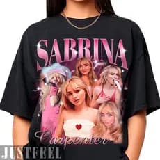 Camiseta T-shirt Unissex Sabrina Carpenter 90's 100% ALGODÃO