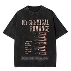 Camiseta My Chemical Romance Estilo Rock Emo 100% Algodão Premium