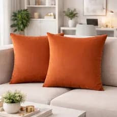 Kit 2 Capas de Almofada Luxo Suede Premium Tamanho 45x45 Com Zíper Invisível Conforto e Sofisticação