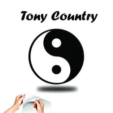 Kit 3 Adesivos Tony Country Ying-yang Moto Carro Capacete