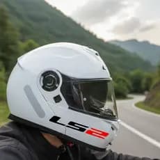 Kit 4 Adesivos Ls2 Vinil 12x2 Cm Para Moto Capacete Etc