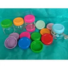 Kit10unid.Pote Papinha Geleia Brigadeiro Vidro 40ml c/tampa Plástica Porta Tempero Velas Aromatizada