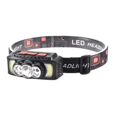 Lanterna Holofote De Cabeça 5 LED Super Brilhante À Prova D 'Água USB Recarregável 4 modos