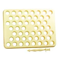 placa porcionadora 18 gramas doces ,beijinhos ,brigadeiros 50 furos mais empurrador duplo