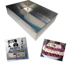 Forma De Bolo Retangular Assadeira Alta N5 Avulsa 40x30x10